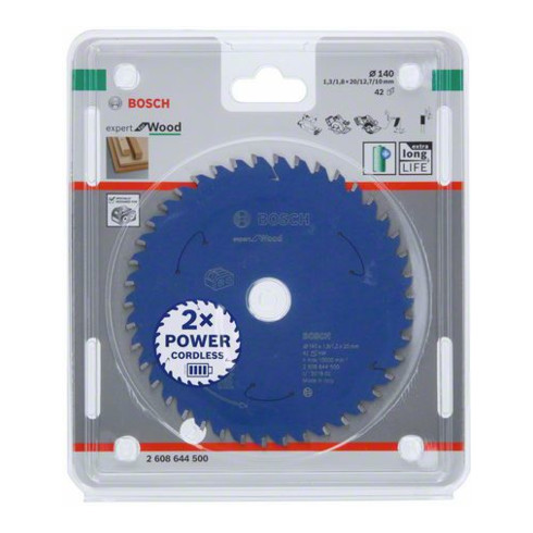 Bosch Lama per sega circolare Expert for Wood per seghe a batteria 140 x 1,8/1,3 x 20 42 denti