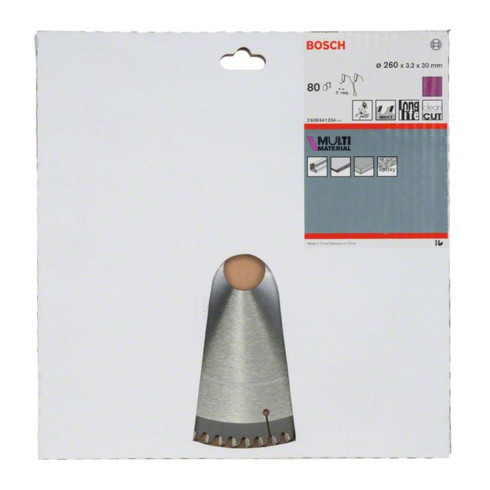 Bosch Lama per sega circolare Multi Material 260 x 30 x 3,2 mm 80
