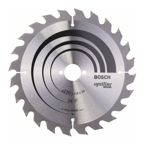 Bosch Lama circolare Optiline Wood, per seghe circolari manuali, 230x30x2,8mm 24