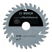 Bosch Lama per sega circolare Standard for Multimaterial per seghe a batteria 85 x 1,5/1 x 15 30 denti