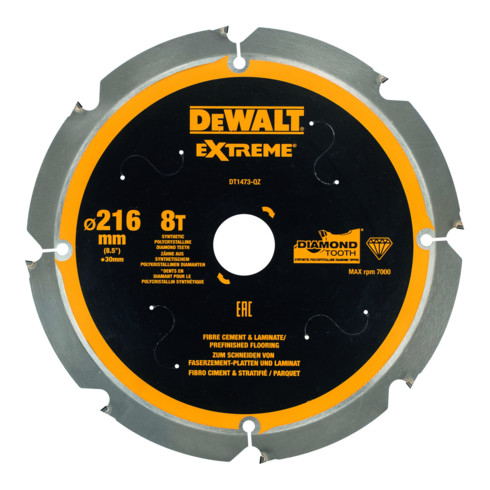 DEWALT Lama per sega circolare PCD 216/30 mm 8Z DT1473-QZ