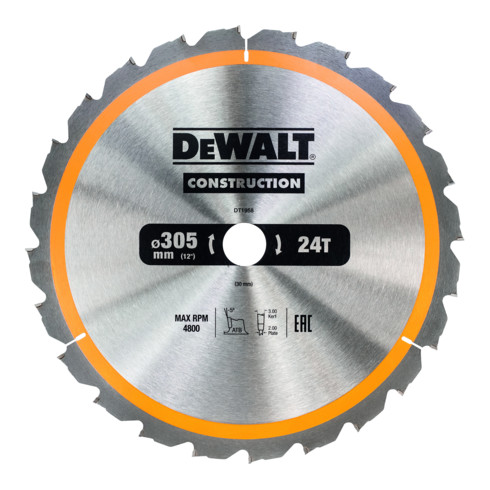 DEWALT Lama per sega circolare fissa 305/30mm 24WZ DT1958-QZ