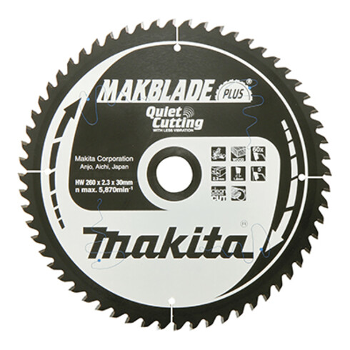 Makita Lama per sega circolare MAKBLADE+ 200x30x36Z (B-33473)