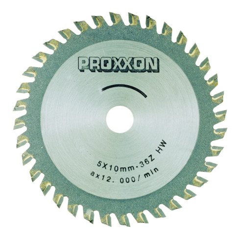 Proxxon Lama per sega circolare, con riporto in metallo duro, 80mm, 36 denti