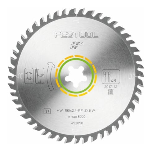 Festool Lama per sega, dentatura fine, 190x2,4 FF W48