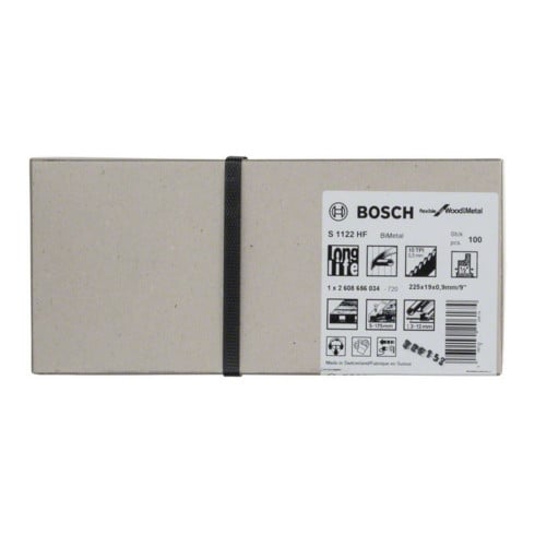 Bosch Lama per sega a gattuccio S 1122 HF Flexible for Wood and Metal,