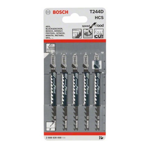 Bosch Lama per seghetto alternativo T 244 D, Speed for Wood