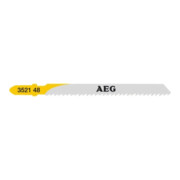 AEG Lama per seghetto alternativo T101B per legno e tagli senza schegge 75x2,5mm, profondità max di taglio: 30mm/ truciolato rivestito: 60mm/PVC: 30mm-1