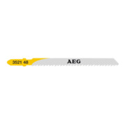 AEG Lama per seghetto alternativo T101B per legno e tagli senza schegge 75x2,5mm, profondità max di taglio: 30mm/ truciolato rivestito: 60mm/PVC: 30mm-3
