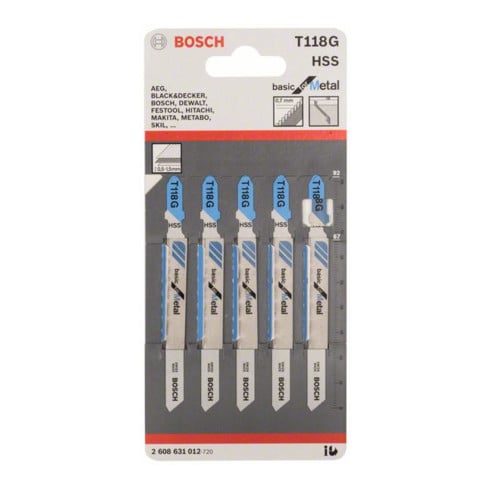 Bosch Lama per seghetto alternativo T 118 G, Basic for Metal