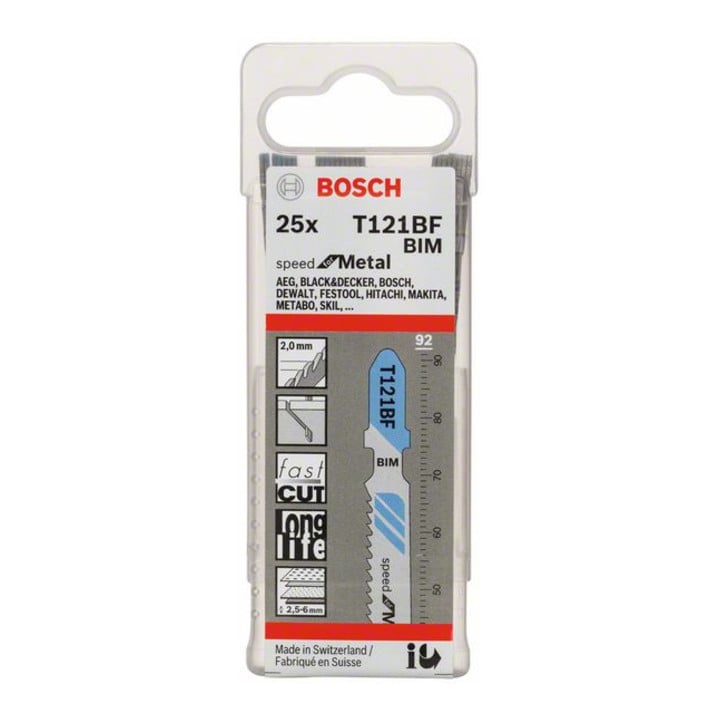 Lama per seghetto alternativo Bosch T 121 BF, Speed for Metal