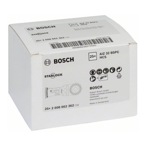 Bosch Lama per taglio a tuffo HCS AIZ 32 BSPC Hard Wood 40x32mm