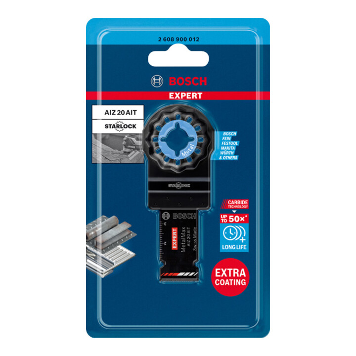 Lame Bosch Expert MetalMax AIZ 20 AIT pour outils multifonctions, 40 x 20 mm