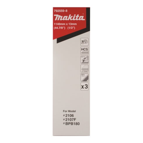 Lame de scie à ruban Makita 18 dents 18 pouces 3 pièces (792559-8)