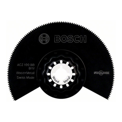Lame de scie à segment Bosch ACZ 100 BB, bois et métal, BIM, 100 mm, coudée