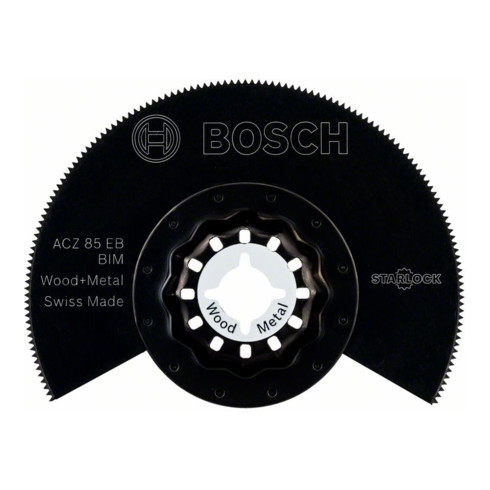 Lame de scie à segment Bosch ACZ 85 EB, bois et métal, BIM, 85 mm, coudée