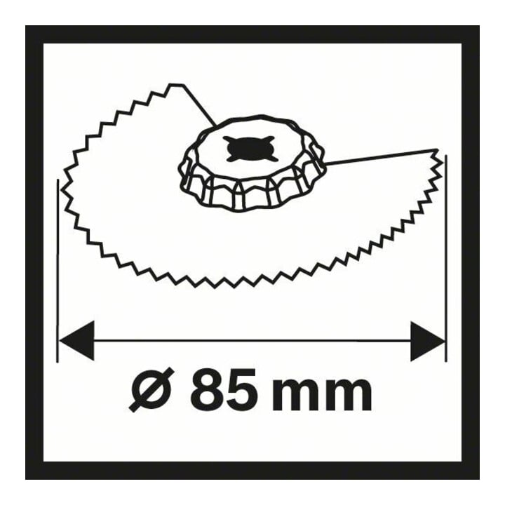 Lame de scie à segment Bosch ACZ 85 EC Bois, HCS, 85 mm