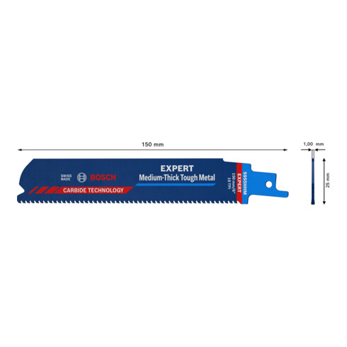 Lame de scie alternative Bosch Expert "Medium-Thick Tough Metal" S 955 HHM