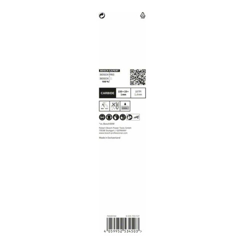 Lame de scie alternative Bosch Expert "Thin Tough Metal" S 922 EHM