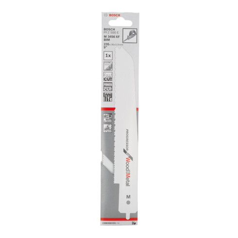 Lame de scie alternative Bosch M 3456 XF Progressor pour bois et métal pour PFZ 500 E