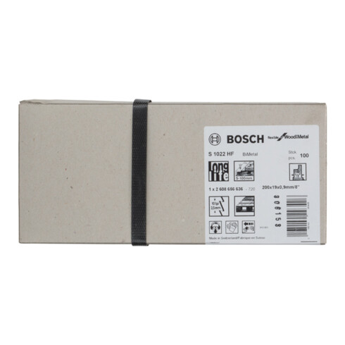 Lame de scie alternative Bosch S 1022 HF, flexible pour bois et métal