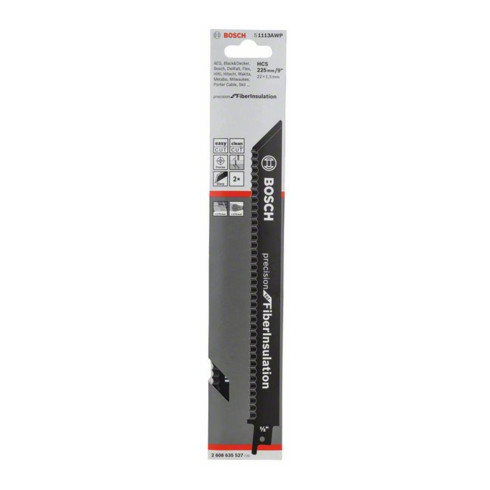 Lame de scie alternative Bosch S 1113 AWP, Précision pour FiberInsulation