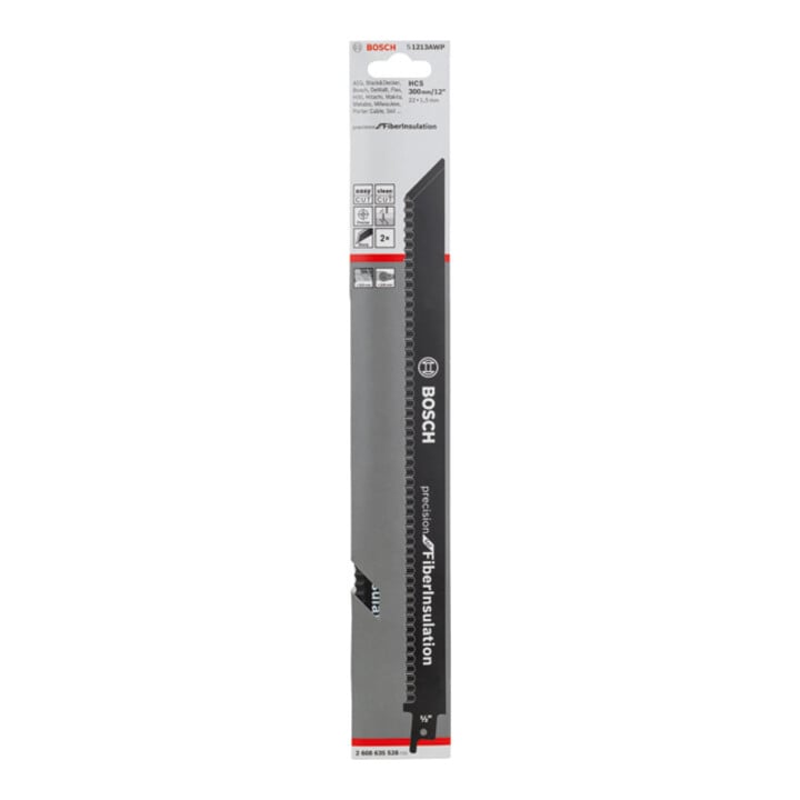 Lame de scie alternative Bosch S 1213 AWP, Précision pour FiberInsulation