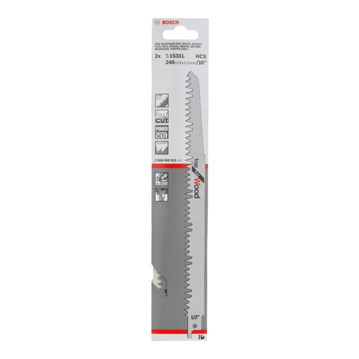 Lame de scie alternative Bosch S 1531 L, dessus pour bois