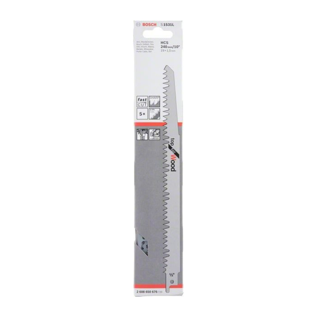 Lame de scie alternative Bosch S 1531 L, pour bois
