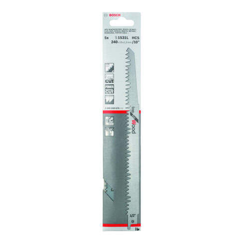 Lame de scie alternative Bosch S 1531 L, pour bois