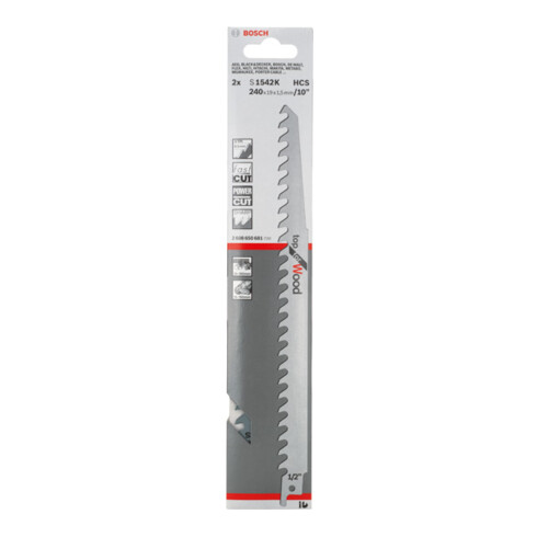 Lame de scie alternative Bosch S 1542 K, dessus pour bois
