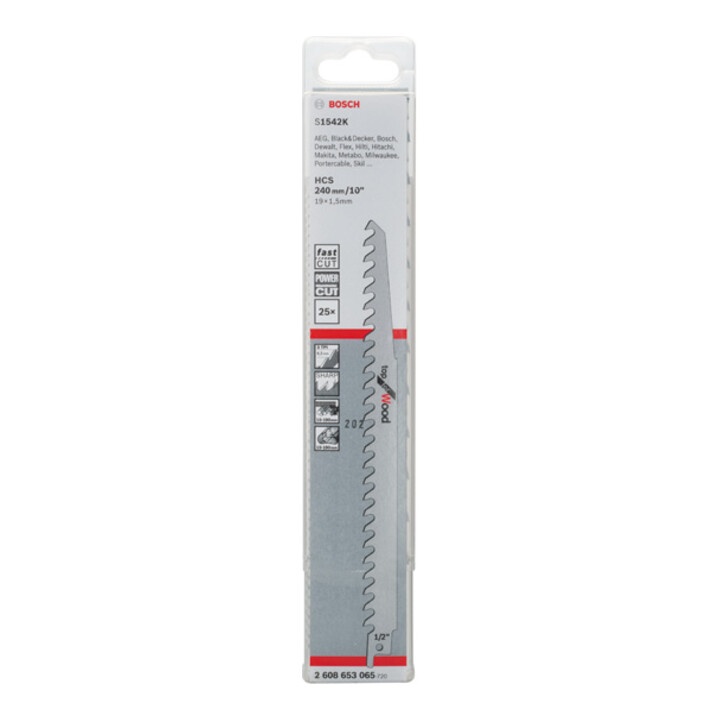 Lame de scie alternative Bosch S 1542 K, dessus pour bois