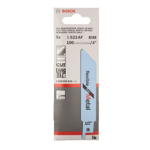 Lame de scie alternative Bosch S 522 AF, flexible pour métal