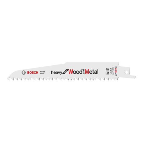 Lame de scie alternative Bosch S 610 VF, lourde pour bois et métal