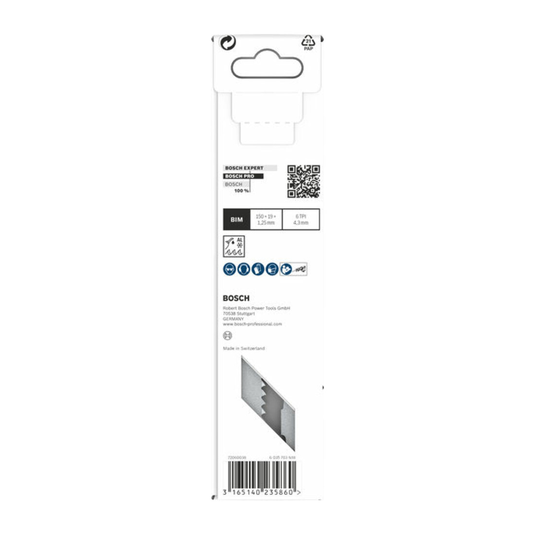 Lame de scie alternative Bosch S 611 DF, lourde pour bois et métal