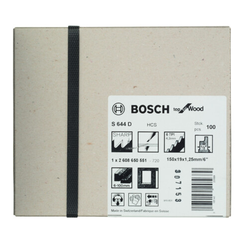 Lame de scie alternative Bosch S 644 D, dessus pour bois