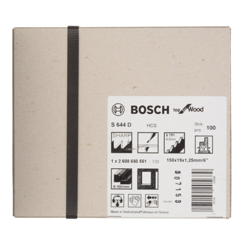 Lame de scie alternative Bosch S 644 D, dessus pour bois