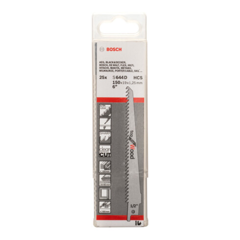 Lame de scie alternative Bosch S 644 D, dessus pour bois