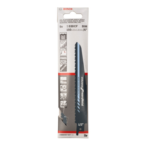 Lame de scie alternative Bosch S 930 CF, Endurance pour métaux lourds