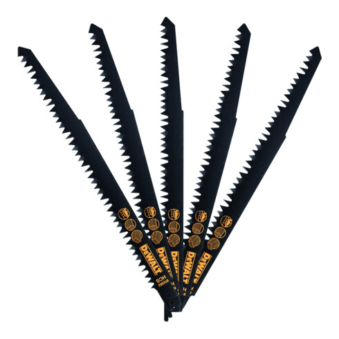 Lame de scie alternative DeWalt HCS bois 5 pièces Bois