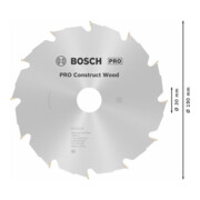 Lame de scie circulaire Bosch Construct Wood 190 x 30 x 2,6 mm 12-4