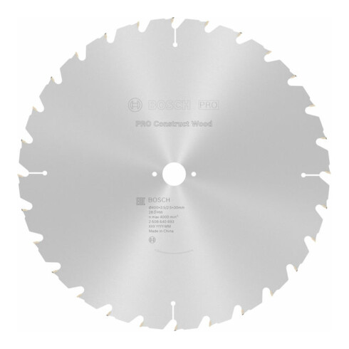 Lame de scie circulaire Bosch Construct Wood 400 x 30 x 3,5 mm 28