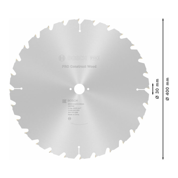 Lame de scie circulaire Bosch Construct Wood 400 x 30 x 3,5 mm 28
