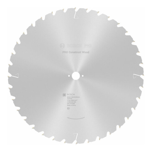Lame de scie circulaire Bosch Construct Wood 500 x 30 x 3,8 mm 36