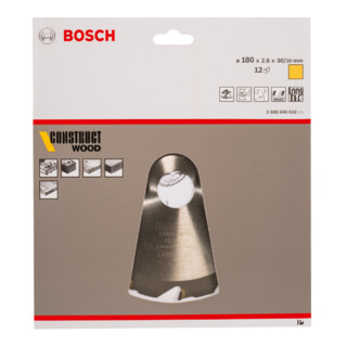 Lame de scie circulaire Bosch Construire du bois 2608641201