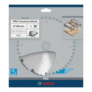 Lame de scie circulaire Bosch Construire bois 190 x 20/16 x 2,6 mm 12-5