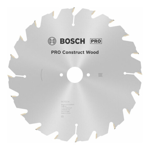 Lame de scie circulaire Bosch Construire bois 250 x 30 x 3,2 x 3,2 mm 20