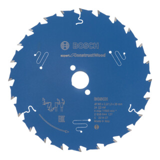 Lame de scie circulaire Bosch Expert Holz Pour les scies circulaires à main et à coupe plongeante