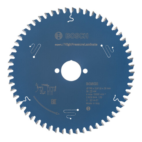 Lame de scie circulaire Bosch Expert for high pressure Laminat
