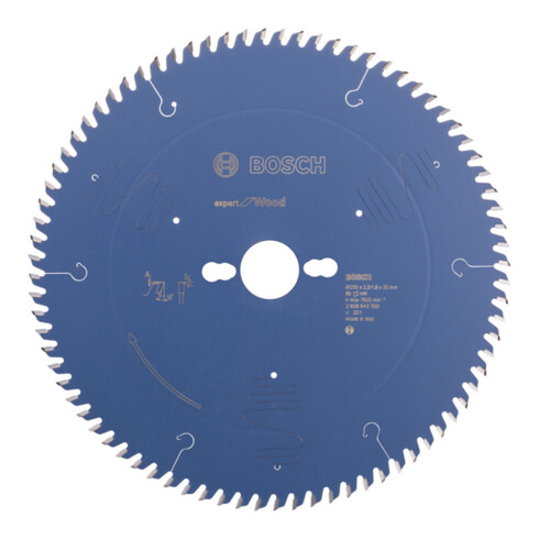 Lame de scie circulaire Bosch Expert for Wood 250 x 30 x 2,5 mm 80